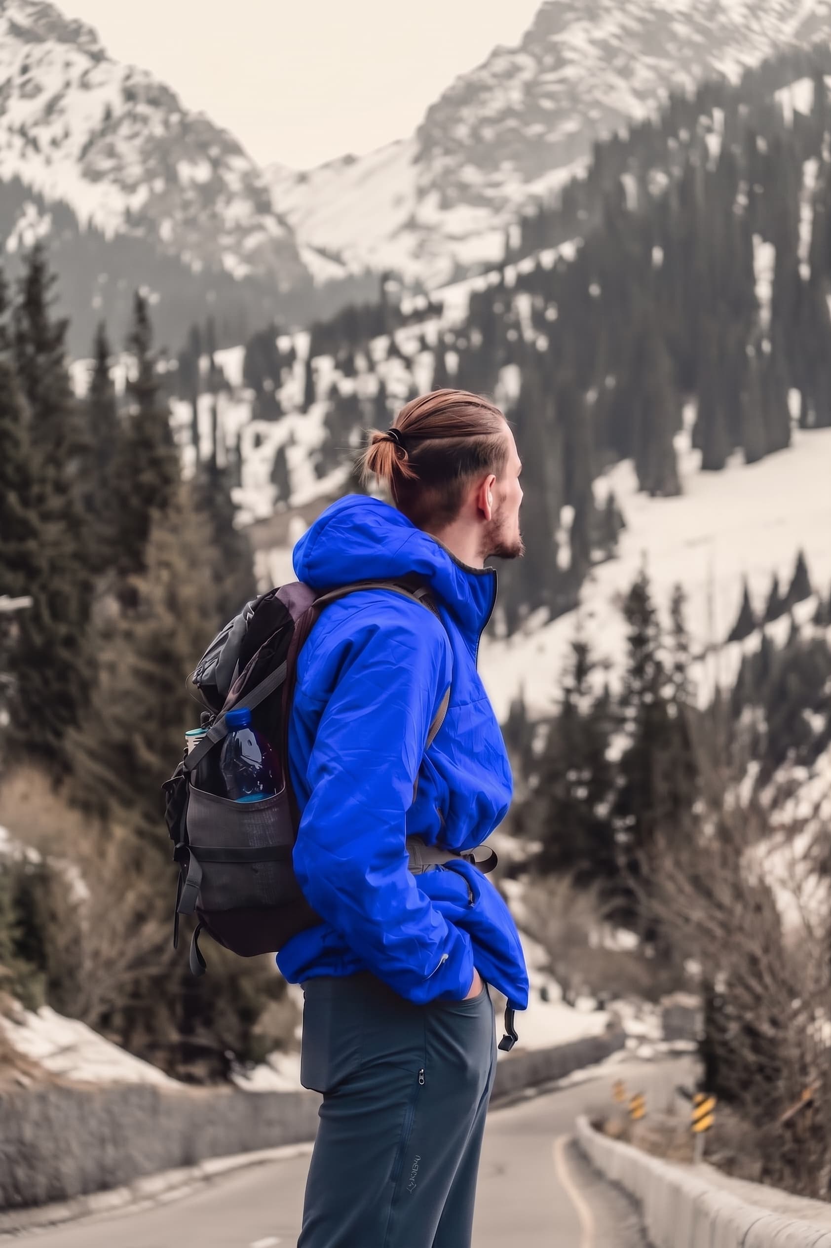 Inspired by erza's technology, a traveler overlooks the world that has no unreachable horizon